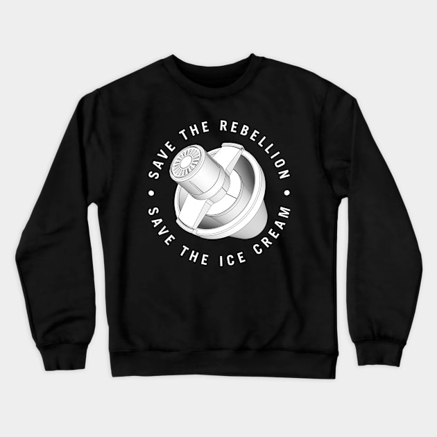 Save the Rebellion Save the Ice Cream Crewneck Sweatshirt by TheMoistureFarm